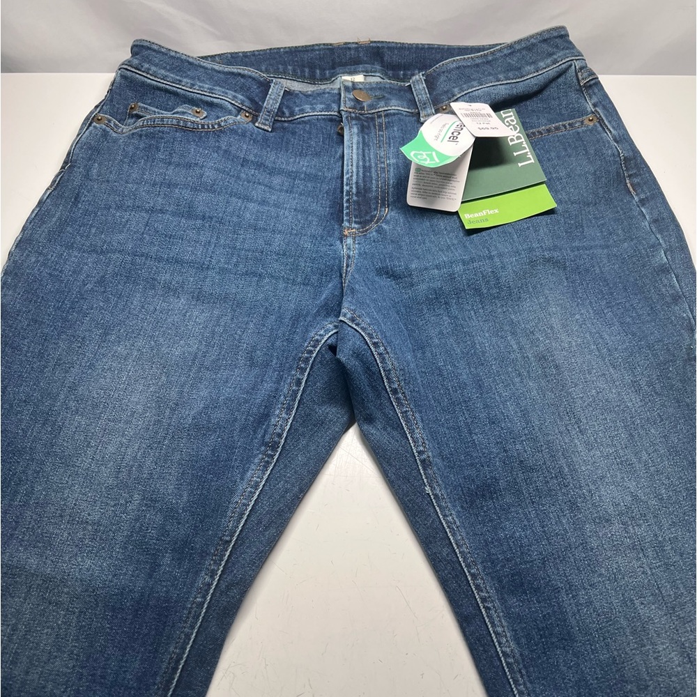 L.L. Bean Women's Straight Leg Jeans in Medium Blue